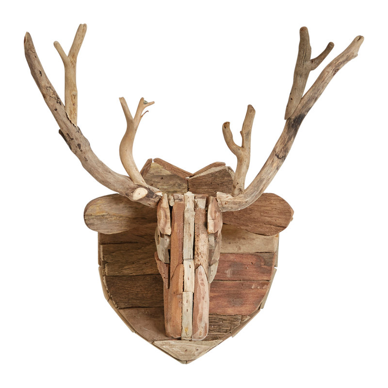 Millwood Pines Handmade Driftwood Deer Head Wall Décor Wayfair.ca